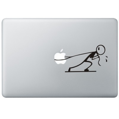 Pulling Apple MacBook Sticker